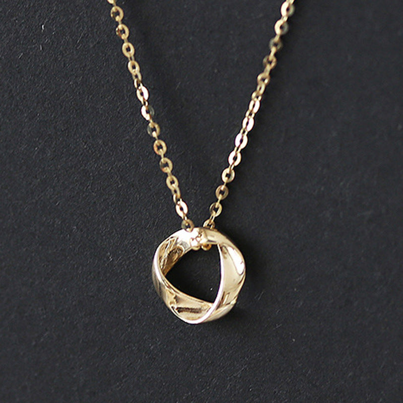 JUSSAN Hoop Minimal Luxe Sterling Silver Necklace