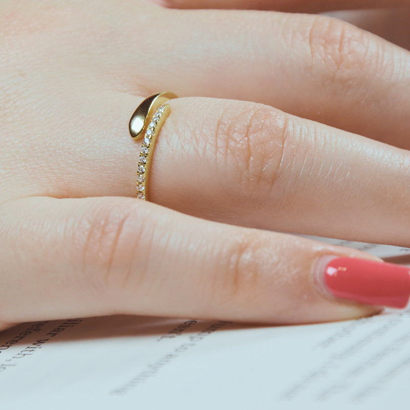 JUSSAN Serpent Pave Sterling Silver Ring