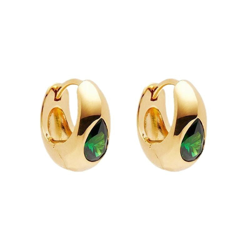 JUSSAN Teardrop Pave Sterling Silver Earrings