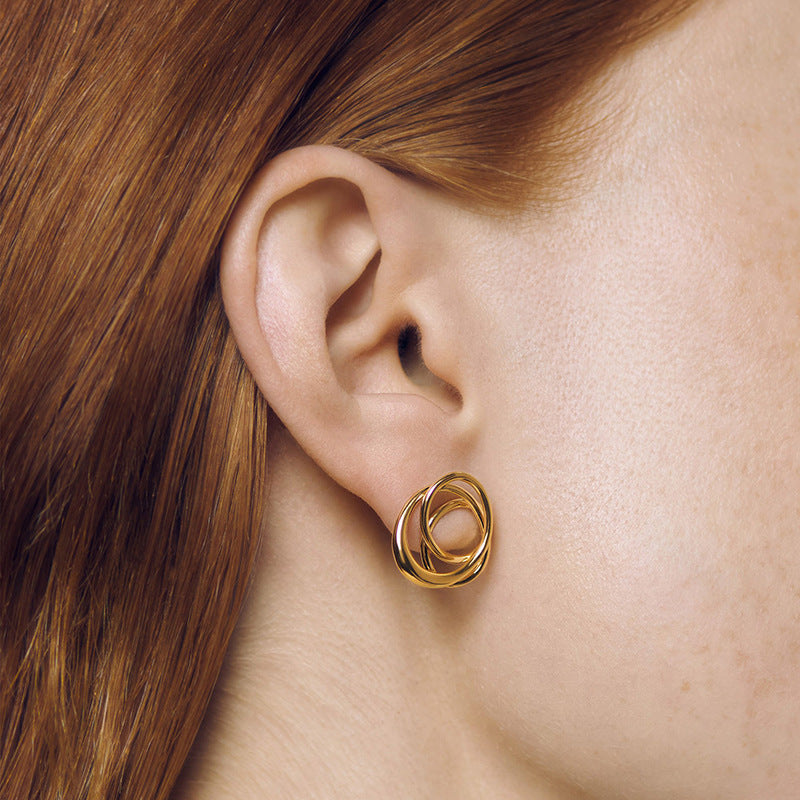JUSSAN Hoop Minimal Sterling Silver Earrings