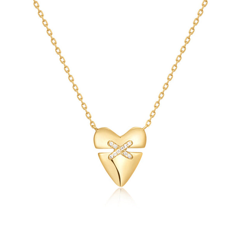 JUSSAN Heart Minimal Luxe Sterling Silver Necklace