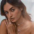 JUSSAN Teardrop Pave Luxe Sterling Silver Earrings