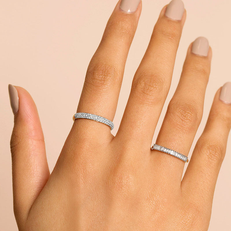 JUSSAN Pave Sterling Silver Ring