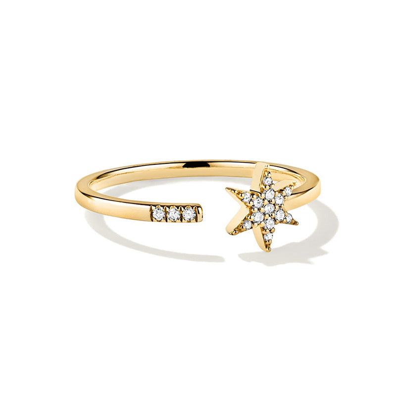 JUSSAN Starlight Pave Sterling Silver Ring
