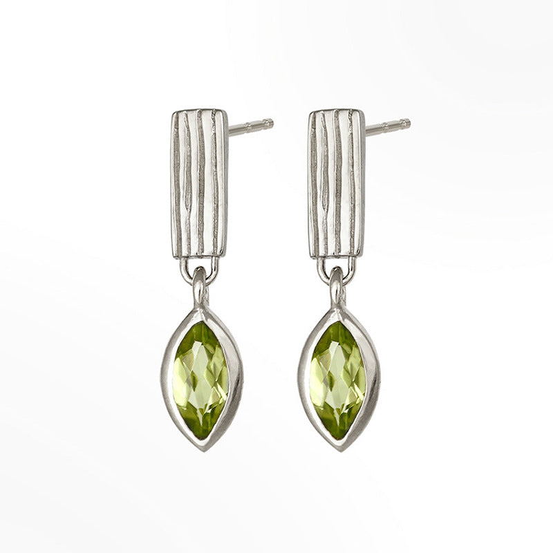 JUSSAN Teardrop Pave Pendant Sterling Silver Earrings