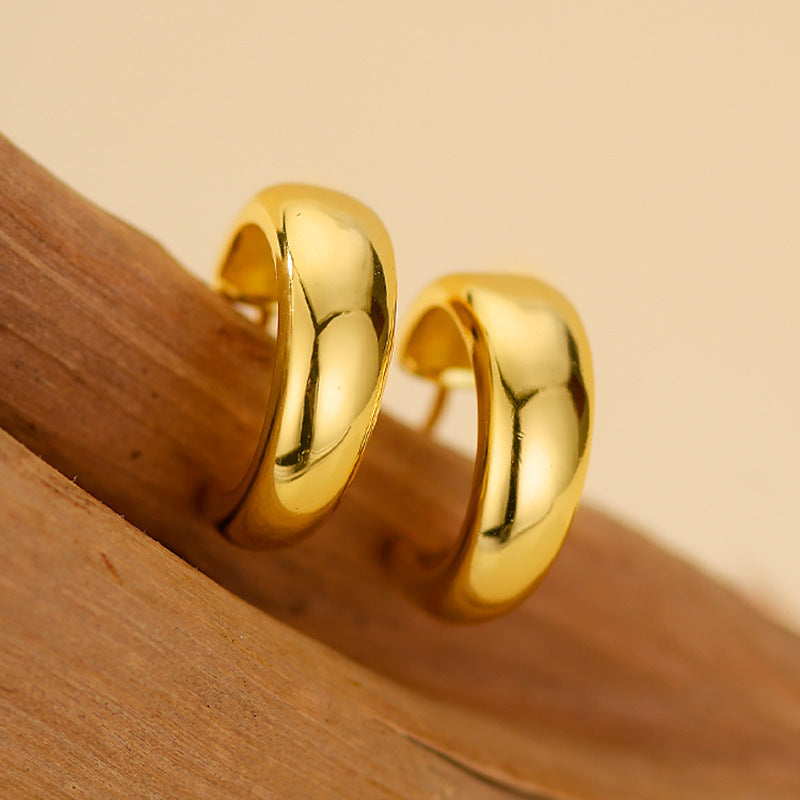 JUSSAN Hoop Minimal Sterling Silver Earrings