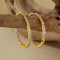 JUSSAN Pave Ear Cuff Sterling Silver Earrings