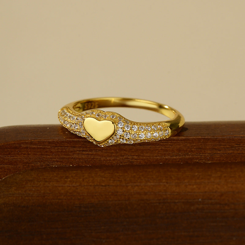 JUSSAN Heart Luxe Sterling Silver Ring
