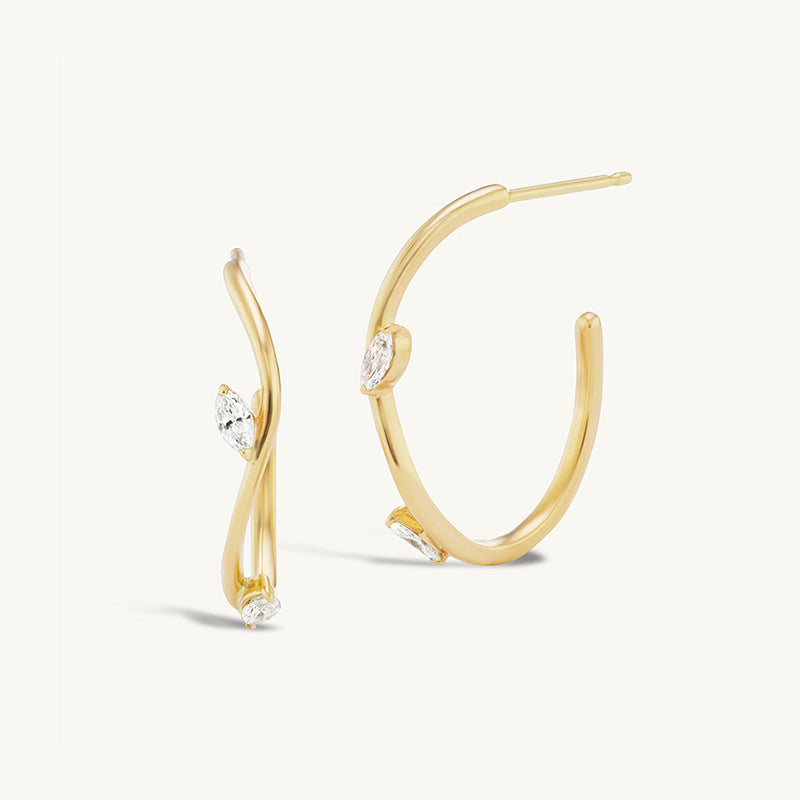JUSSAN Pave Luxe Sterling Silver Earrings