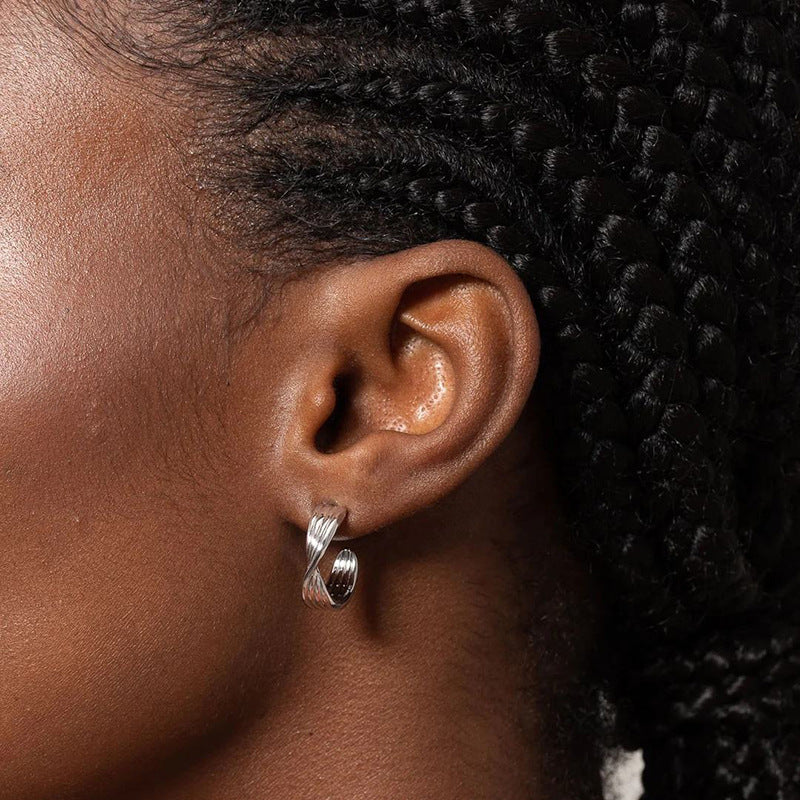 JUSSAN Cross Luxe Sterling Silver Earrings