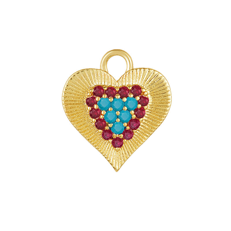 JUSSAN Heart Pave Sterling Silver Earrings