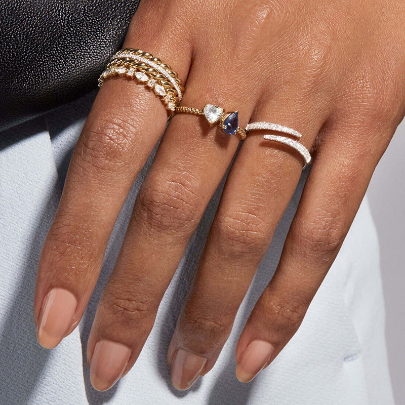 JUSSAN Pave Luxe Sterling Silver Ring