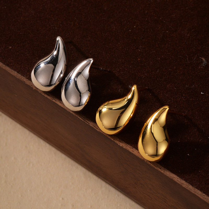 JUSSAN Teardrop Minimal Sterling Silver Earrings