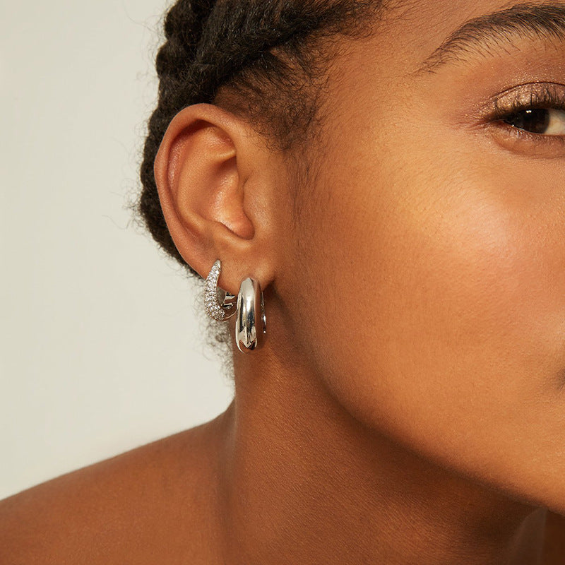 JUSSAN Pave Luxe Sterling Silver Earrings