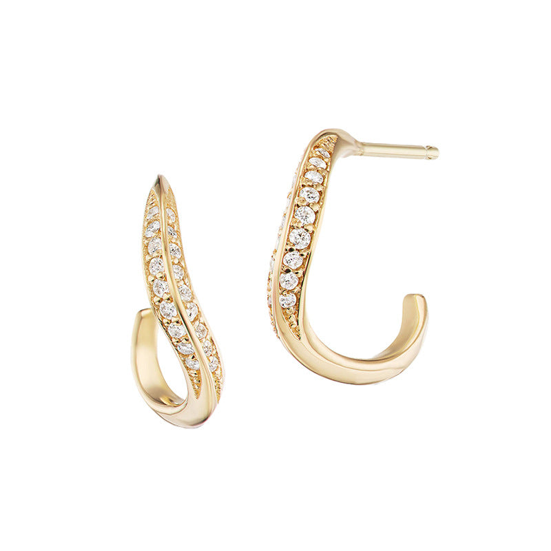 JUSSAN Pave Luxe Sterling Silver Earrings