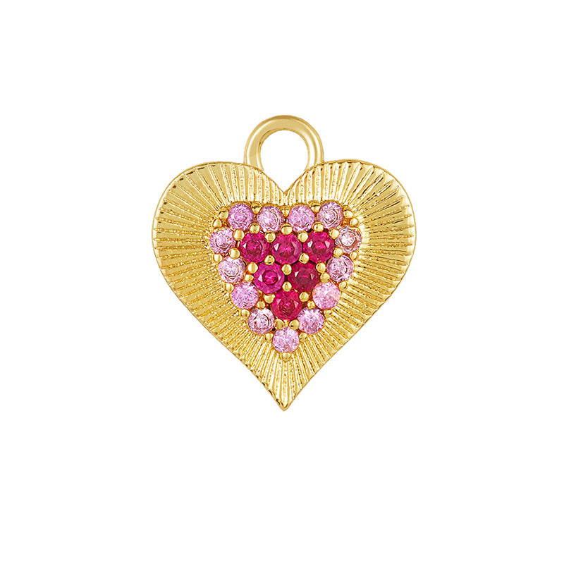 JUSSAN Heart Pave Sterling Silver Earrings