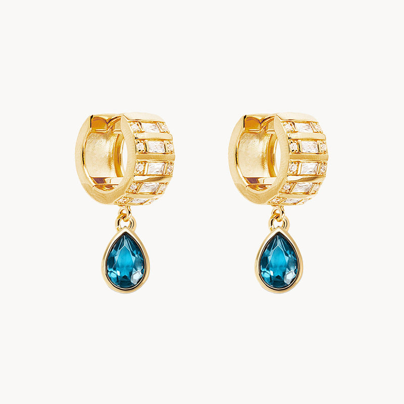 JUSSAN Teardrop Pave Luxe Sterling Silver Earrings