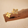JUSSAN Clover Floral Pave Sterling Silver Earrings