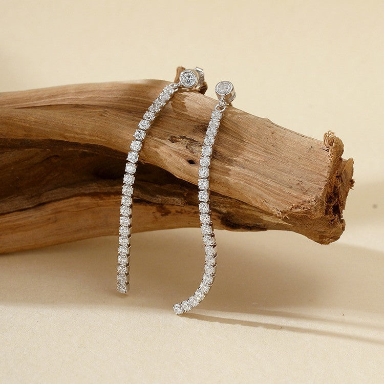 JUSSAN Pave Luxe Sterling Silver Earrings