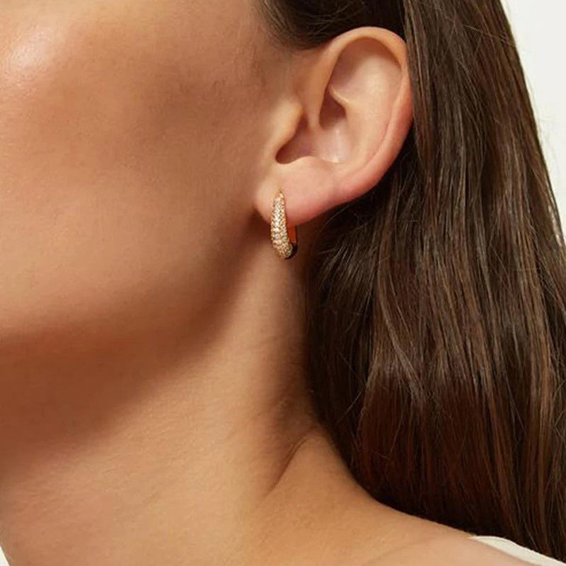 JUSSAN Pave Luxe Sterling Silver Earrings
