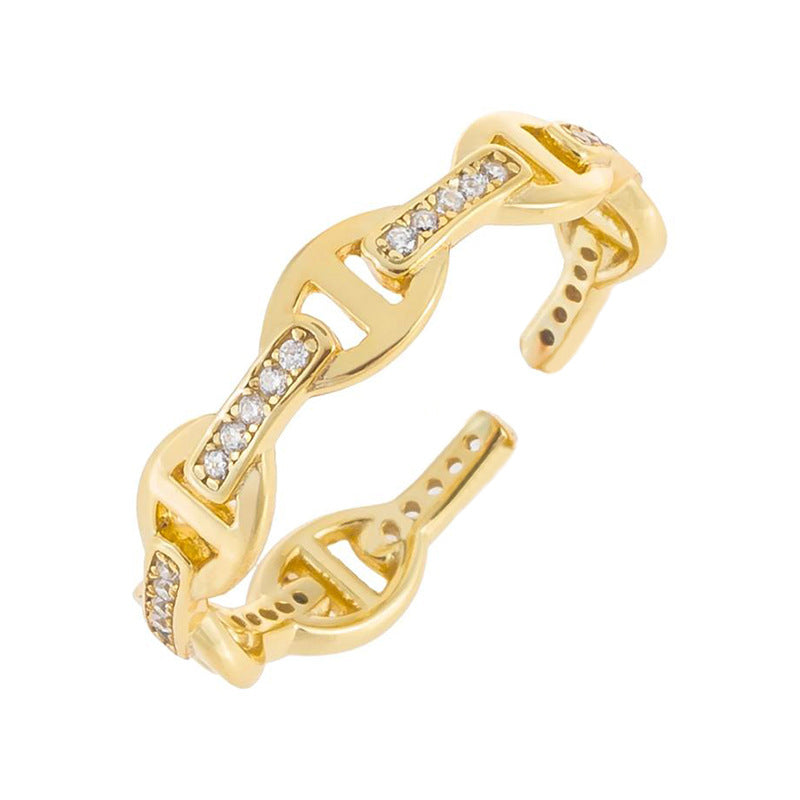 JUSSAN Pave Sterling Silver Ring