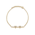 JUSSAN Heart Pave Minimal Sterling Silver Bracelet