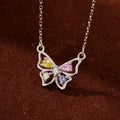 JUSSAN Butterfly Pave Sterling Silver Necklace