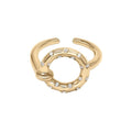 JUSSAN Pave Minimal Luxe Sterling Silver Ring