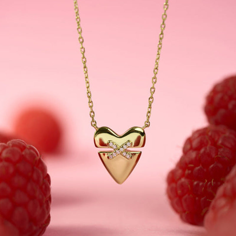 JUSSAN Heart Minimal Luxe Sterling Silver Necklace
