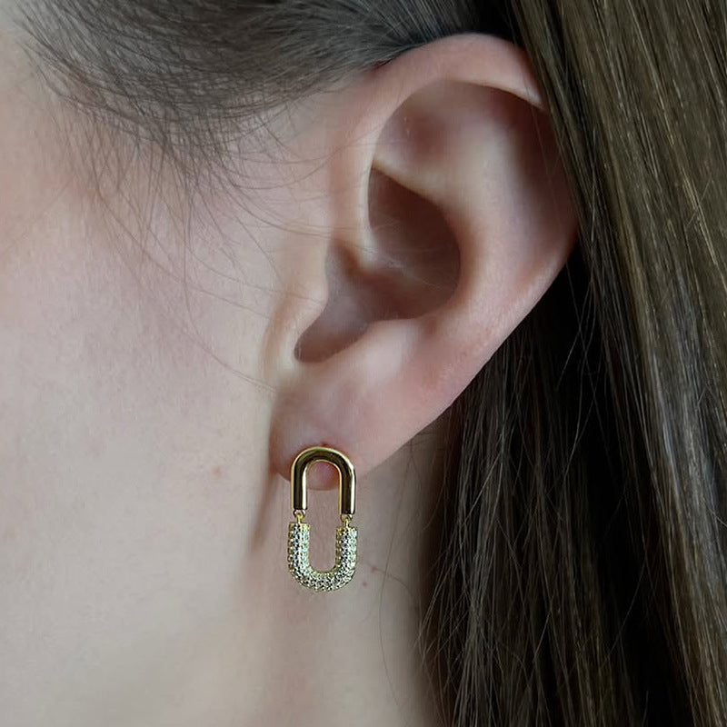 JUSSAN Pave Luxe Sterling Silver Earrings