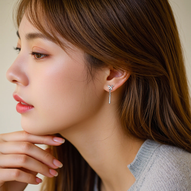 JUSSAN Teardrop Butterfly Luxe Sterling Silver Earrings