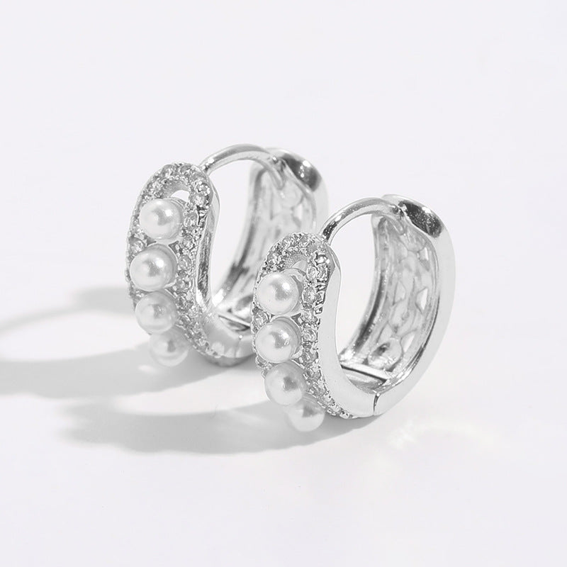 JUSSAN Pave Luxe Sterling Silver Earrings