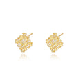 JUSSAN Geometric Pave Luxe Sterling Silver Earrings