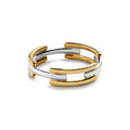 JUSSAN Crossline Hoop Sterling Silver Ring