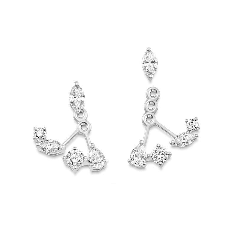 JUSSAN Pave Luxe Sterling Silver Earrings