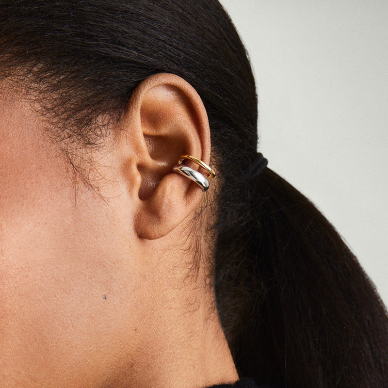 JUSSAN Ear Cuff Minimal Luxe Sterling Silver Earrings