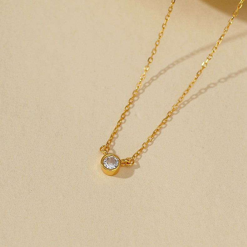JUSSAN Pave Pendant Sterling Silver Necklace