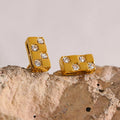 JUSSAN Cross Minimal Luxe Sterling Silver Earrings