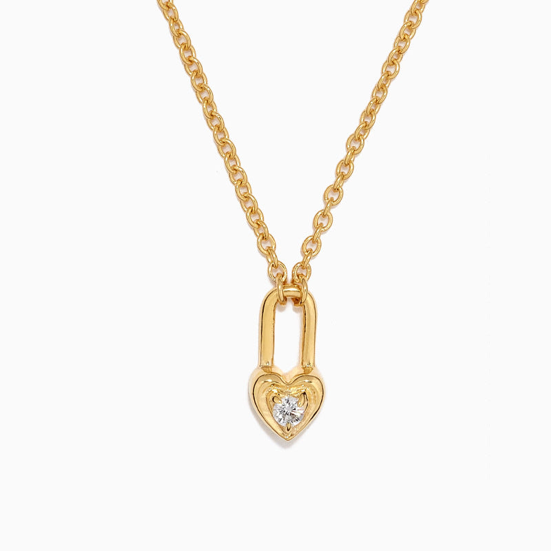 JUSSAN Heart Pave Luxe Sterling Silver Necklace