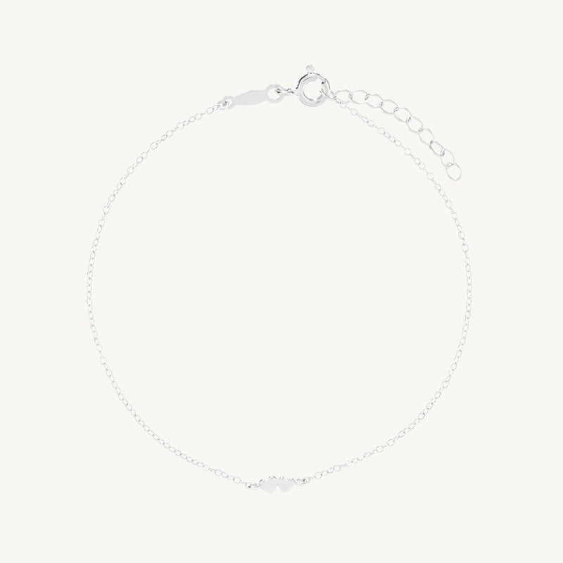 JUSSAN Heart Minimal Luxe Sterling Silver Bracelet
