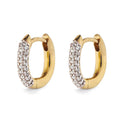 JUSSAN Pave Hoop Luxe Sterling Silver Earrings
