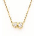 JUSSAN Heart Pave Luxe Sterling Silver Necklace