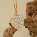 JUSSAN Heart Pave Luxe Sterling Silver Necklace