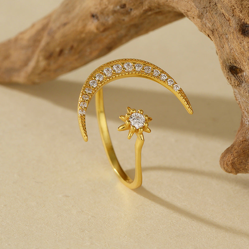JUSSAN Star Moon Luxe Sterling Silver Ring