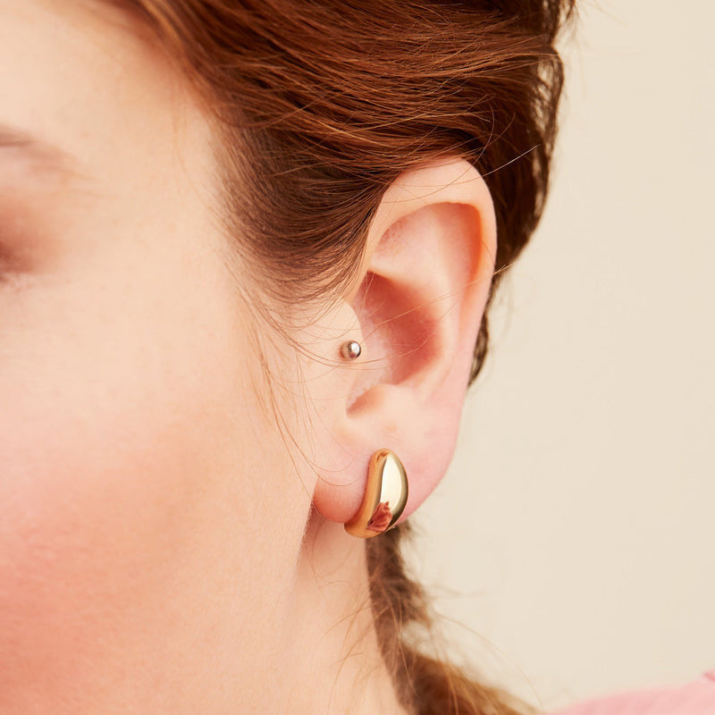 JUSSAN Teardrop Geometric Minimal Sterling Silver Earrings