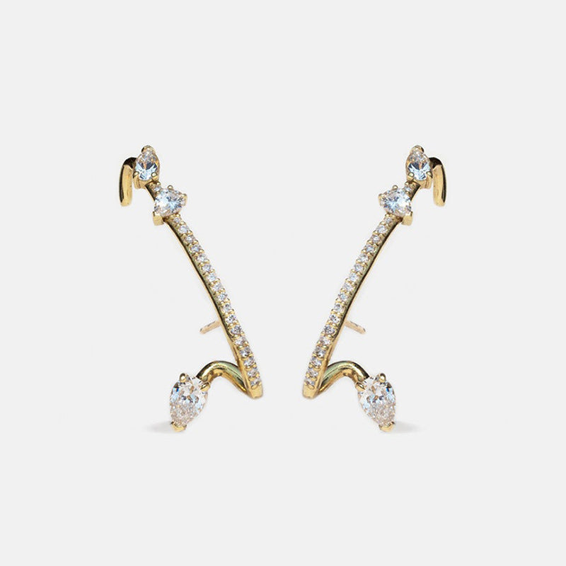 JUSSAN Pave Luxe Sterling Silver Earrings