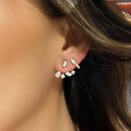 JUSSAN Pave Luxe Sterling Silver Earrings