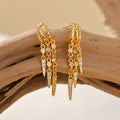 JUSSAN Studded Pave Silver Earrings