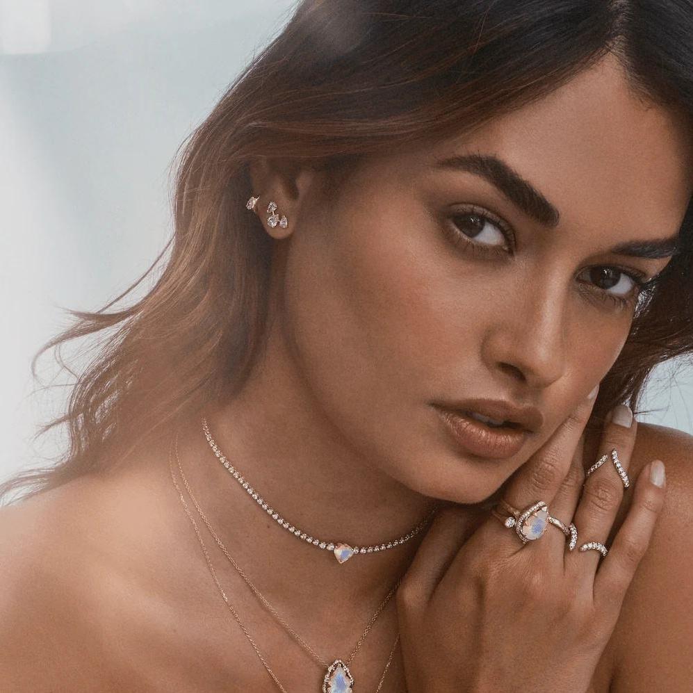JUSSAN Teardrop Pave Luxe Sterling Silver Earrings