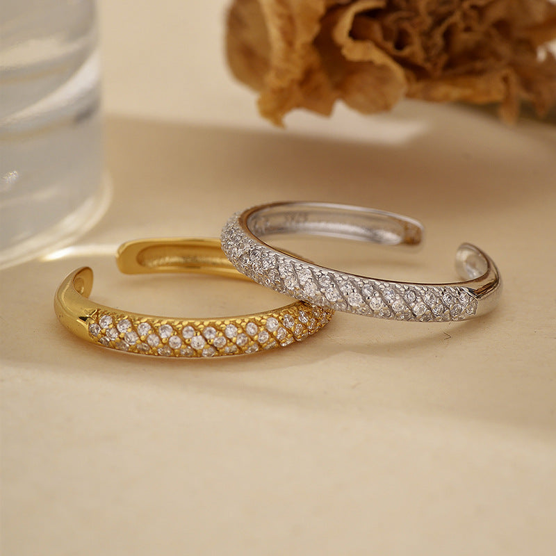 JUSSAN Pave Sterling Silver Ring